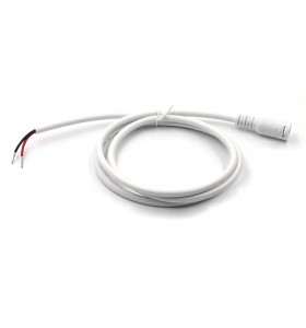 dc5.5*2.1mm female with lock to open waterproof white cable